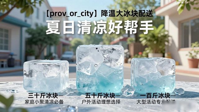 龙泉驿降温大冰块配送_海鲜排档降温解决方案_高温天气大冰块配送